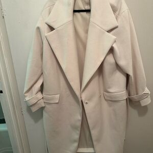Express Elegant Cream Trench Coat